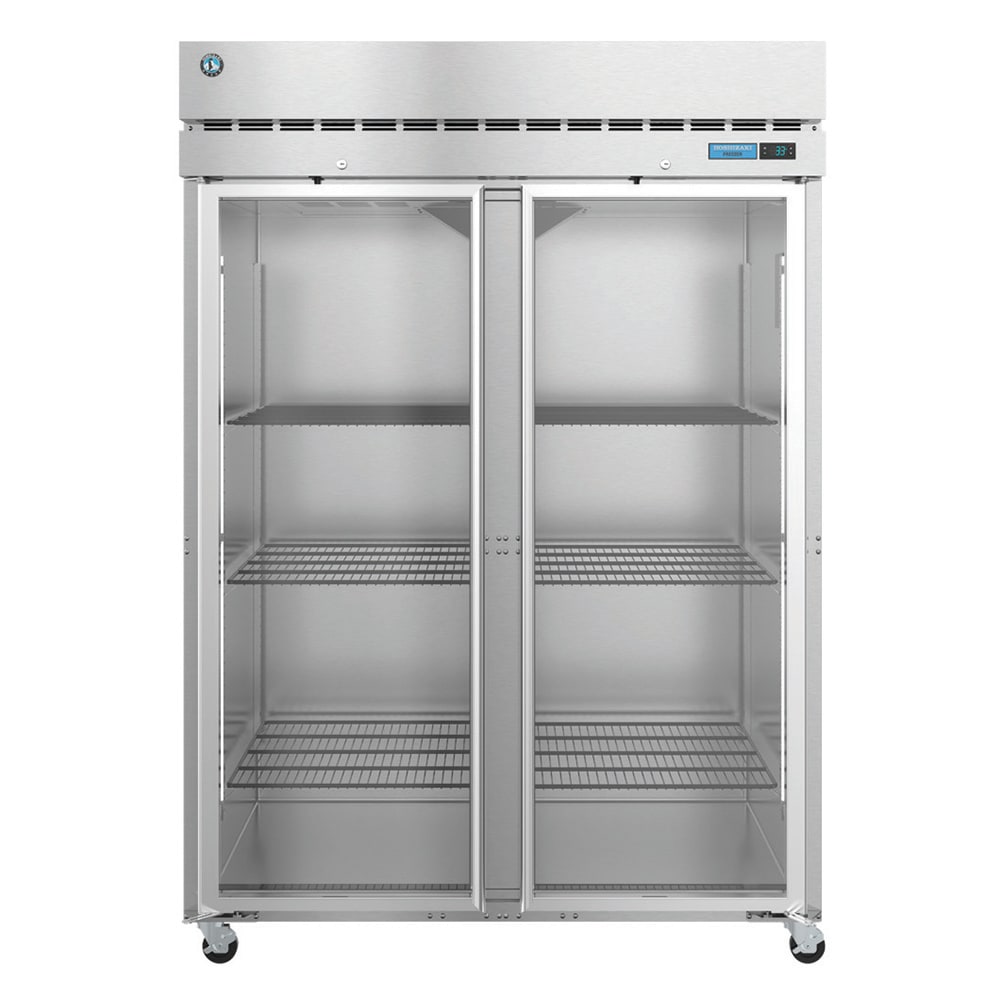Hoshizaki F2A-FG 55" Steelheart Series Two Section Reach In Freezer, (2) Left/Right Hinge Glass Doors, 115v