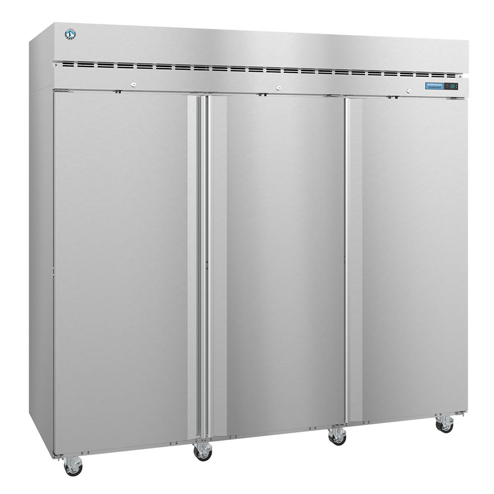 Hoshizaki F3A-FS 82 1/2" Steelheart Series Three Section Reach In Freezer, (3) Left/Right Hinge Solid Doors, 230v