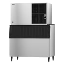 Hoshizaki KM-1301SAJ/B-800SF 1365 lb KM Series Crescent Cube Ice Machine w/ Bin - 800 lb Storage, Air Cooled, 208-230v thumbnail 3