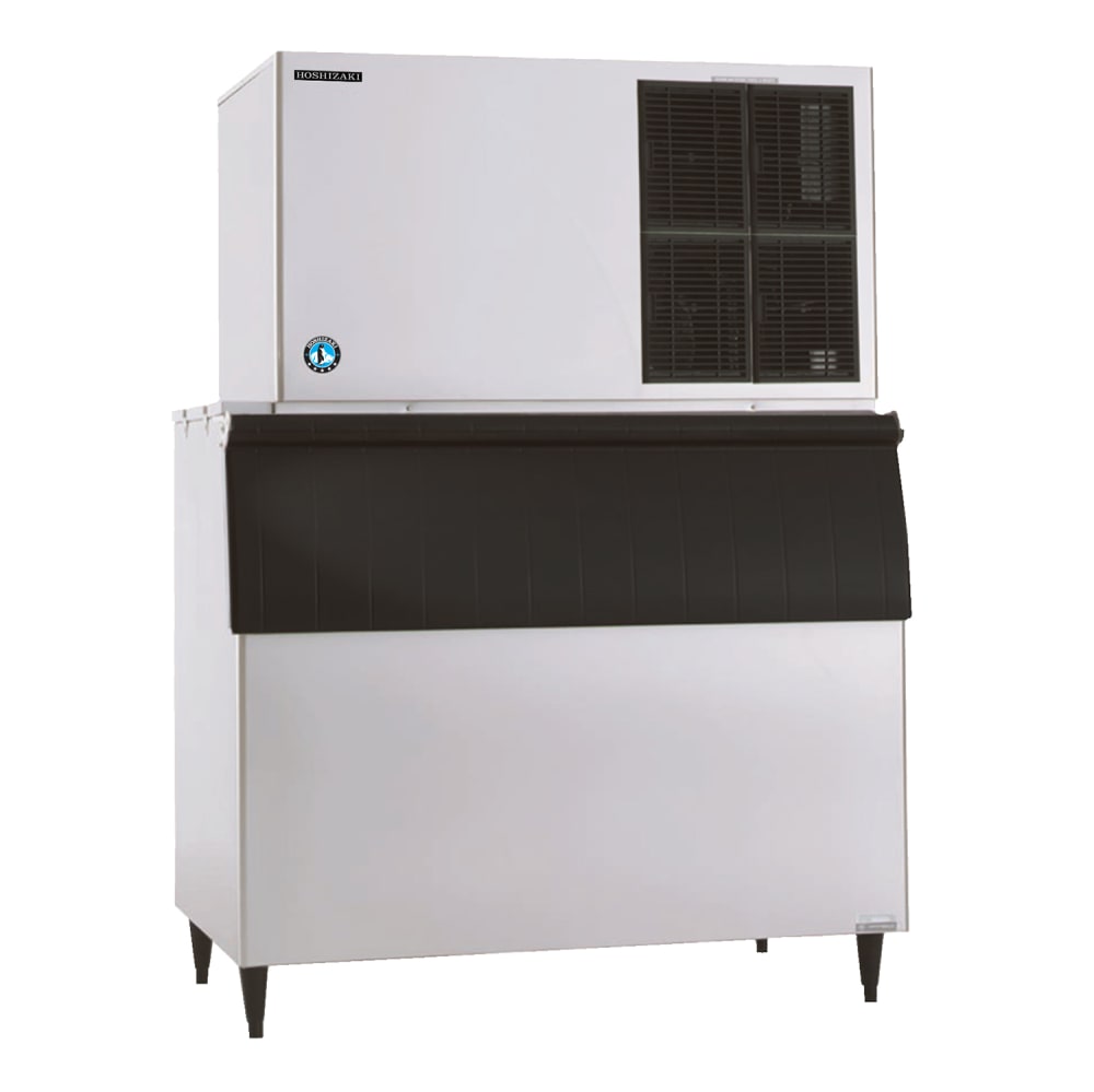 Hoshizaki KM-1301SAJ/B-900SF/HS-2032 1365 lb KM Series Crescent Cube Ice Machine w/ Bin - 900 lb Storage, Air Cooled, 208-230v
