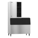 Hoshizaki KM-1340MAJ/B-900SF/HS-2035 1275 lb KM Series Crescent Cube Ice Machine w/ Bin - 900 lb Storage, Air Cooled, 208-230v thumbnail 2