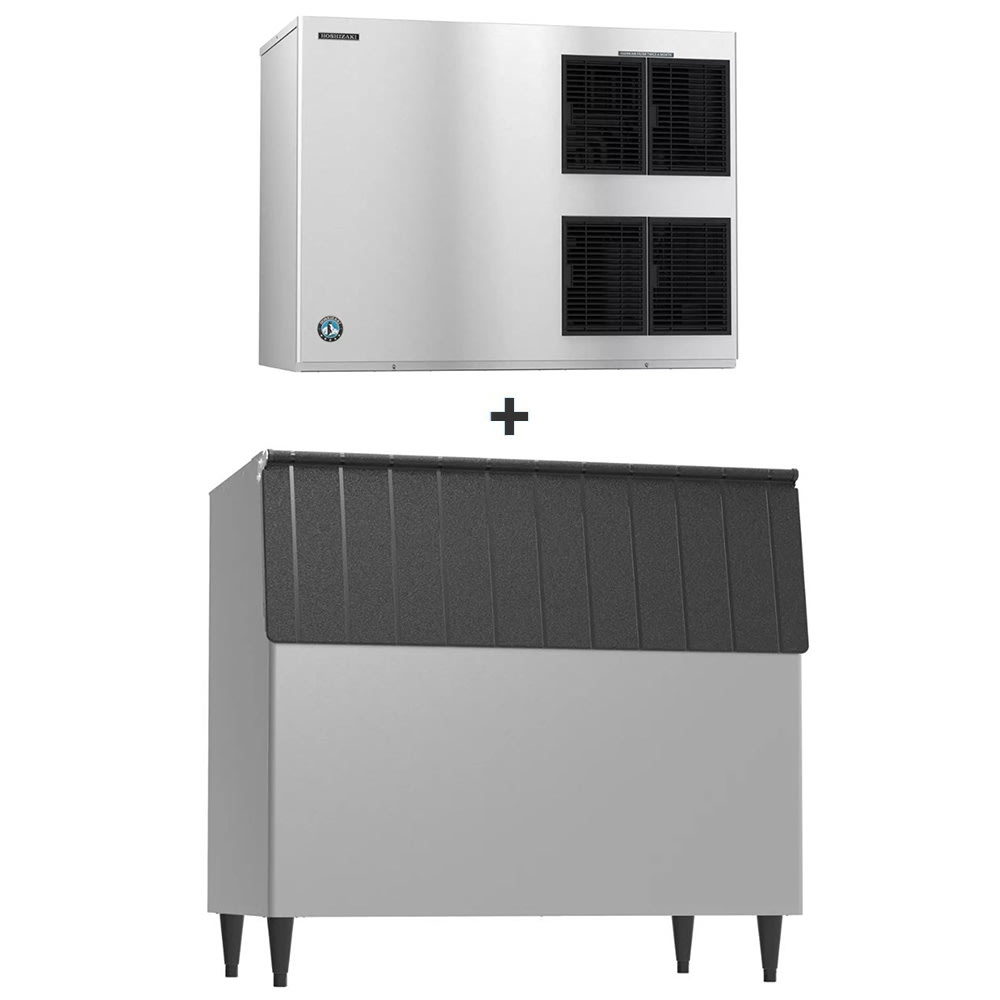Hoshizaki KM-1900SAJ3/B-800SF 1865 lb KM Series Crescent Cube Ice Machine w/ Bin - 800 lb Storage, Air Cooled, 208-230v