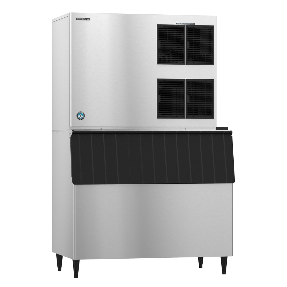 Hoshizaki KM-1900SWJ3/B-800SF 1880 lb KM Series Crescent Cube Ice Machine w/ Bin - 800 lb Storage, Water Cooled, 208-230v