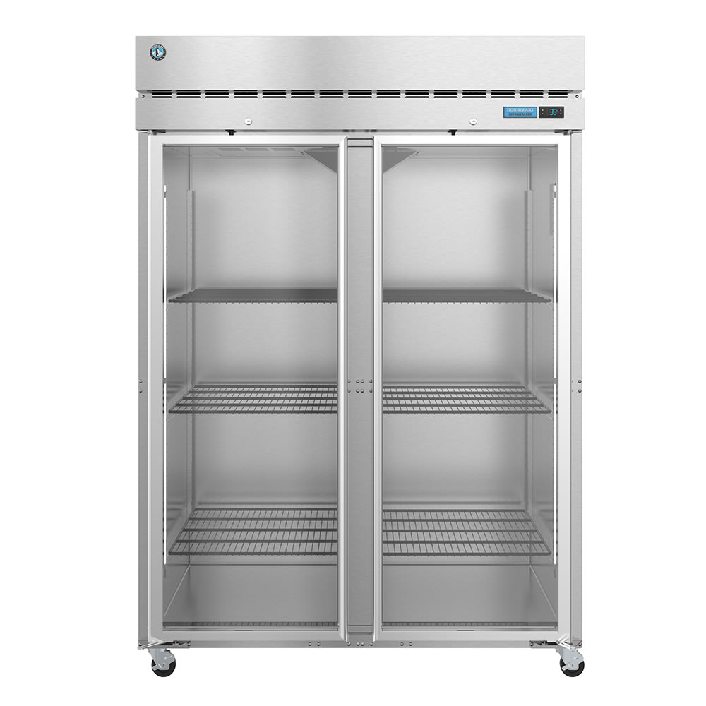 Hoshizaki R2A-FG Steelheart 55" Two Section Reach In Refrigerator, (2) Left/Right Hinge Glass Doors, 115v