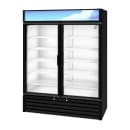 Hoshizaki RM-49-HC-BLK 60" RM Series Two Section Glass Door Merchandiser - (2) Left/Right Hinge Doors, Black, 115v thumbnail 2