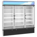 Hoshizaki RM-65-HC 78" RM Series Three Section Glass Door Merchandiser - (3) Left/Right Hinge Doors, Silver, 115v thumbnail 3