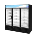 Hoshizaki RM-65-HC-BLK 78" RM Series Three Section Glass Door Merchandiser - (3) Left/Right Hinge Doors, Black, 115v thumbnail 2