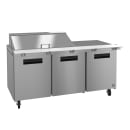 Hoshizaki SR72B-18M 72" Steelheart Mega Top Sandwich/Salad Prep Table w/ Refrigerated Base, 115v thumbnail 3