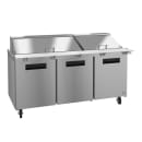 Hoshizaki SR72B-30M 72" Steelheart Mega Top Sandwich/Salad Prep Table w/ Refrigerated Base, 115v thumbnail 3