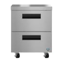 Hoshizaki UF27B-D2 27" W Undercounter Freezer w/ (1) Section & (2) Drawers, 115v thumbnail 2