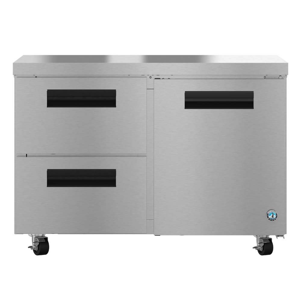Hoshizaki UF48B-D2 48" Steelheart Undercounter Freezer w/ (2) Sections, (1) Door & (2) Drawers, 115v