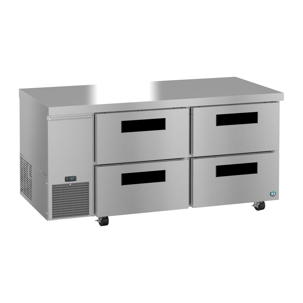 Hoshizaki ULR67B-D4 67" Steelheart Undercounter Refrigerator w/ (2) Sections & (4) Drawers, 115v