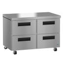 Hoshizaki UR48B-D4 48" W Undercounter Refrigerator w/ (2) Sections & (4) Drawers, 115v thumbnail 3