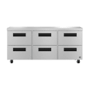 Hoshizaki UR72B-D6 72" W Undercounter Refrigerator w/ (3) Sections & (6) Drawers, 115v thumbnail 2