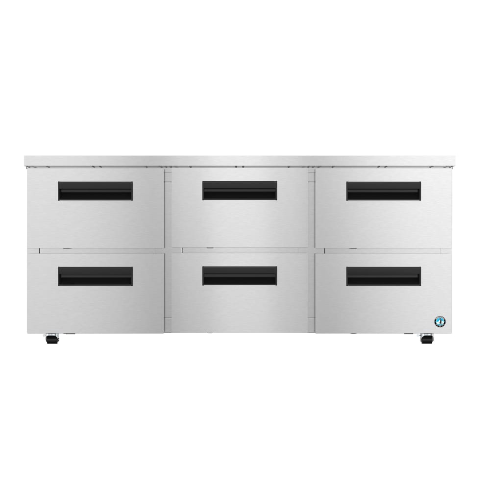 Hoshizaki UR72B-LPD6 72" Steelheart Undercounter Refrigerator w/ (3) Sections & (6) Drawers, 115v