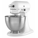 KitchenAid K45SSWH 10 Speed Stand Mixer w/ 4 1/2 qt Stainless Bowl & Accessories, White, 120v thumbnail 3