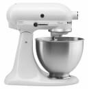 KitchenAid K45SSWH 10 Speed Stand Mixer w/ 4 1/2 qt Stainless Bowl & Accessories, White, 120v thumbnail 9