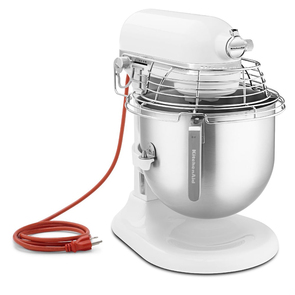 KitchenAid Commercial KSMC895WH 8 qt KitchenAid® Planetary Mixer -  Countertop, White, 1 1/3 hp, 120v
