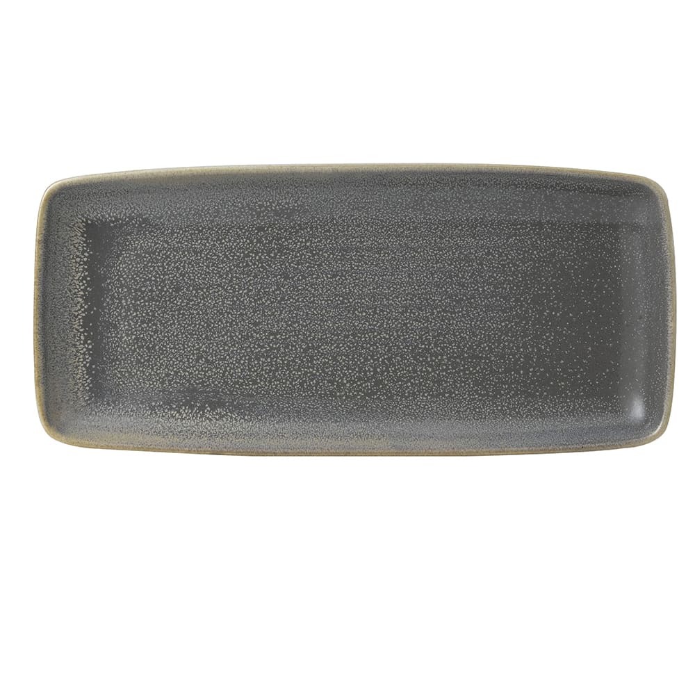 Dudson EG271 10 5/8" x 4 3/4" Rectangular Evo Chef's Tray - Ceramic, Granite