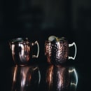 Arcoroc FK493 16 oz Moscow Mule Cup - Stainless Steel, Black thumbnail 2