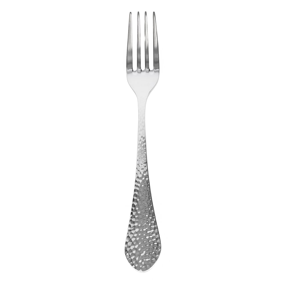 Arcoroc FM601 8" Dinner Fork with 18/10 Stainless Grade, Stone Pattern/Hammered & Satin Finish