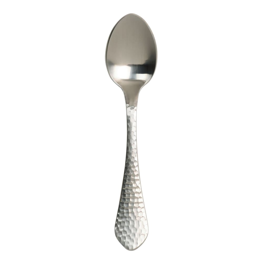 Arcoroc FM606 7" Dessert Spoon with 18/10 Stainless Grade, Stone Pattern/Hammered & Satin Finish