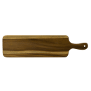 Dudson FN283 Rectangular Serving Board w/ Handle - 21 1/2" x 5 1/2", Acacia Wood thumbnail 2