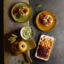 Dudson FN284 Rectangular Serving Board w/ Handle - 14 7/8" x 10", Acacia Wood thumbnail 3