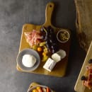 Dudson FN284 Rectangular Serving Board w/ Handle - 14 7/8" x 10", Acacia Wood thumbnail 4