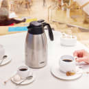 Thermos 34 oz Push Button Vacuum Thermal Carafe - Stainless Steel/Black (FN357) thumbnail 3