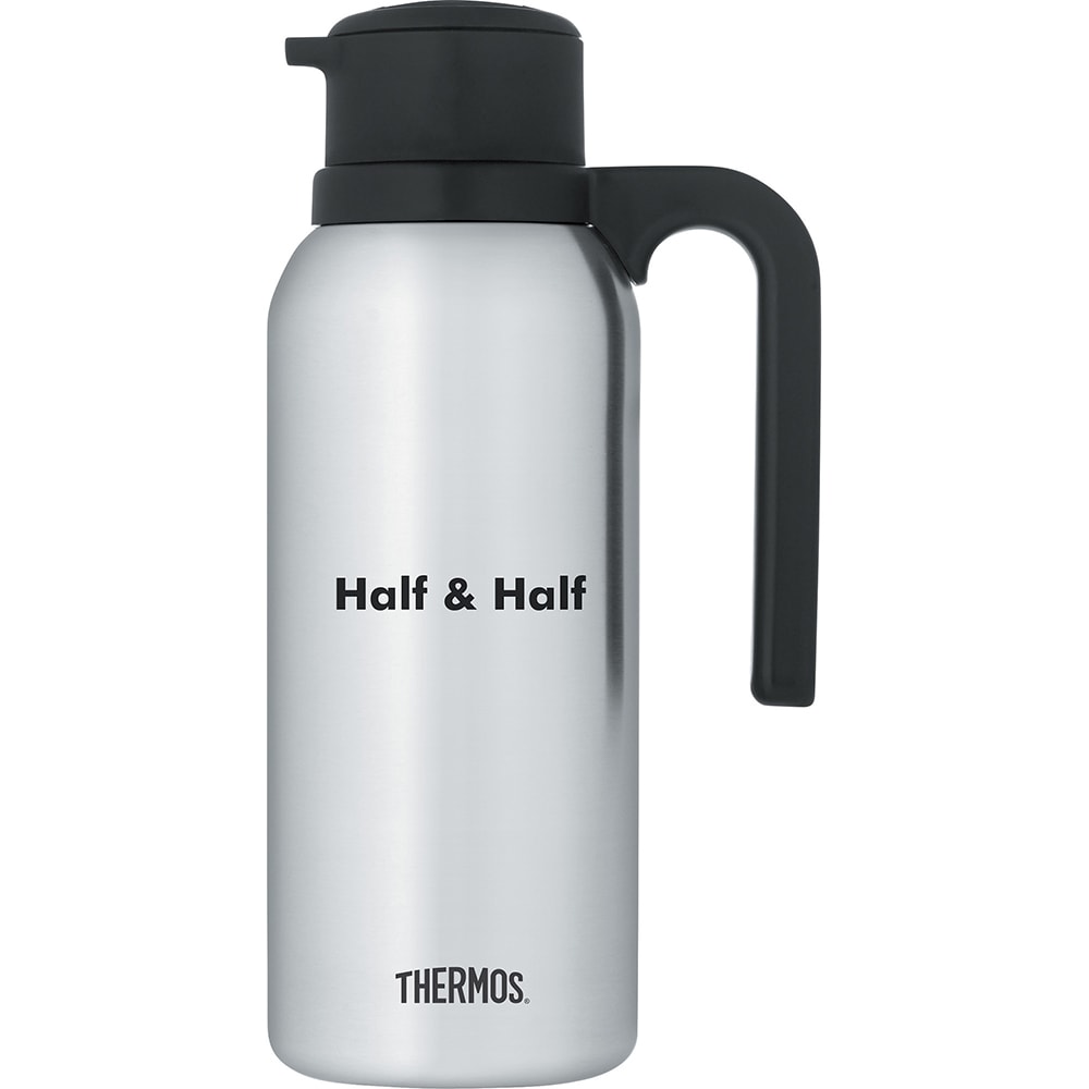 Thermos 32 oz Twist & Pour "Half & Half" Vacuum Carafe - Insulated, Stainless Steel (FN363)