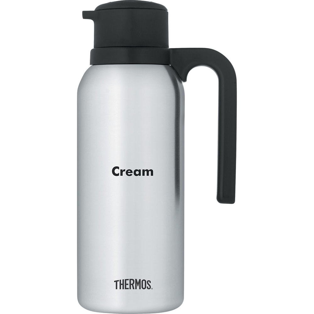 Thermos 32 oz Twist & Pour "Cream" Vacuum Carafe - Insulated, Stainless Steel (FN364)