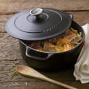 Chasseur 4 1/4 qt Cast Iron Casserole Dish - 12 3/5" x 9 1/2", Black (FN425) thumbnail 2