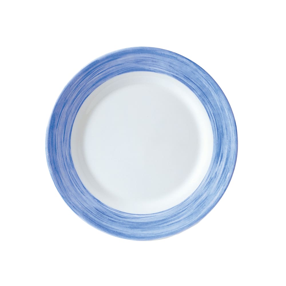 Arcoroc H3608 7 1/2" Round Brush Side Plate - Opal® Glass, Blue Jean