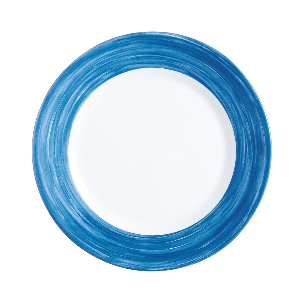 Arcoroc H3609 6" Round Brush Bread & Butter Plate - Opal® Glass, Blue Jean