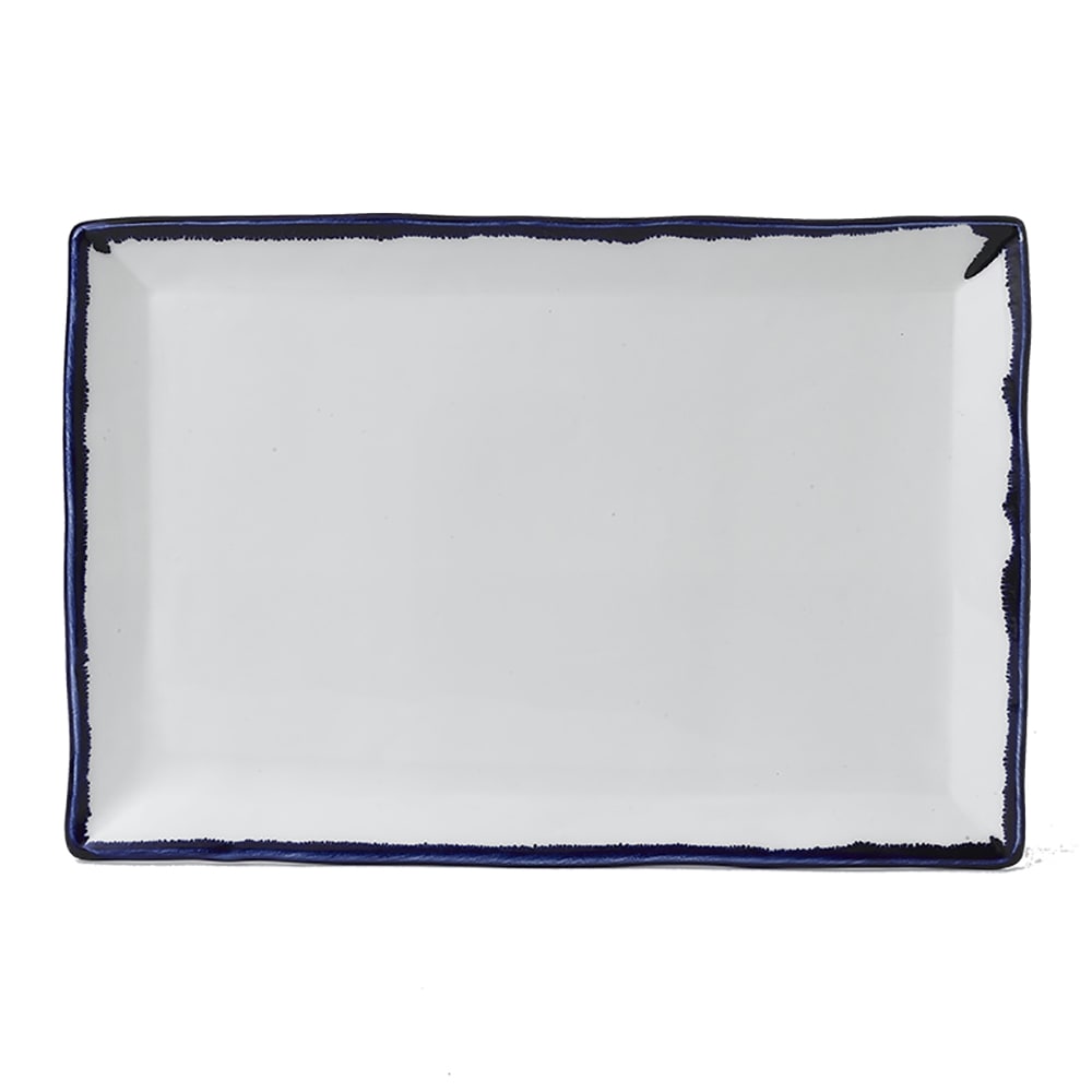 Dudson HIR13 13 1/4" x 9" Rectangular Harvest Tray - Ceramic, Ink