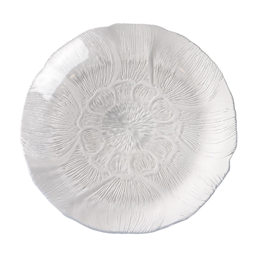 Arcoroc J0232 7 1/2" Round Fleur Dessert Plate - Glass, Clear