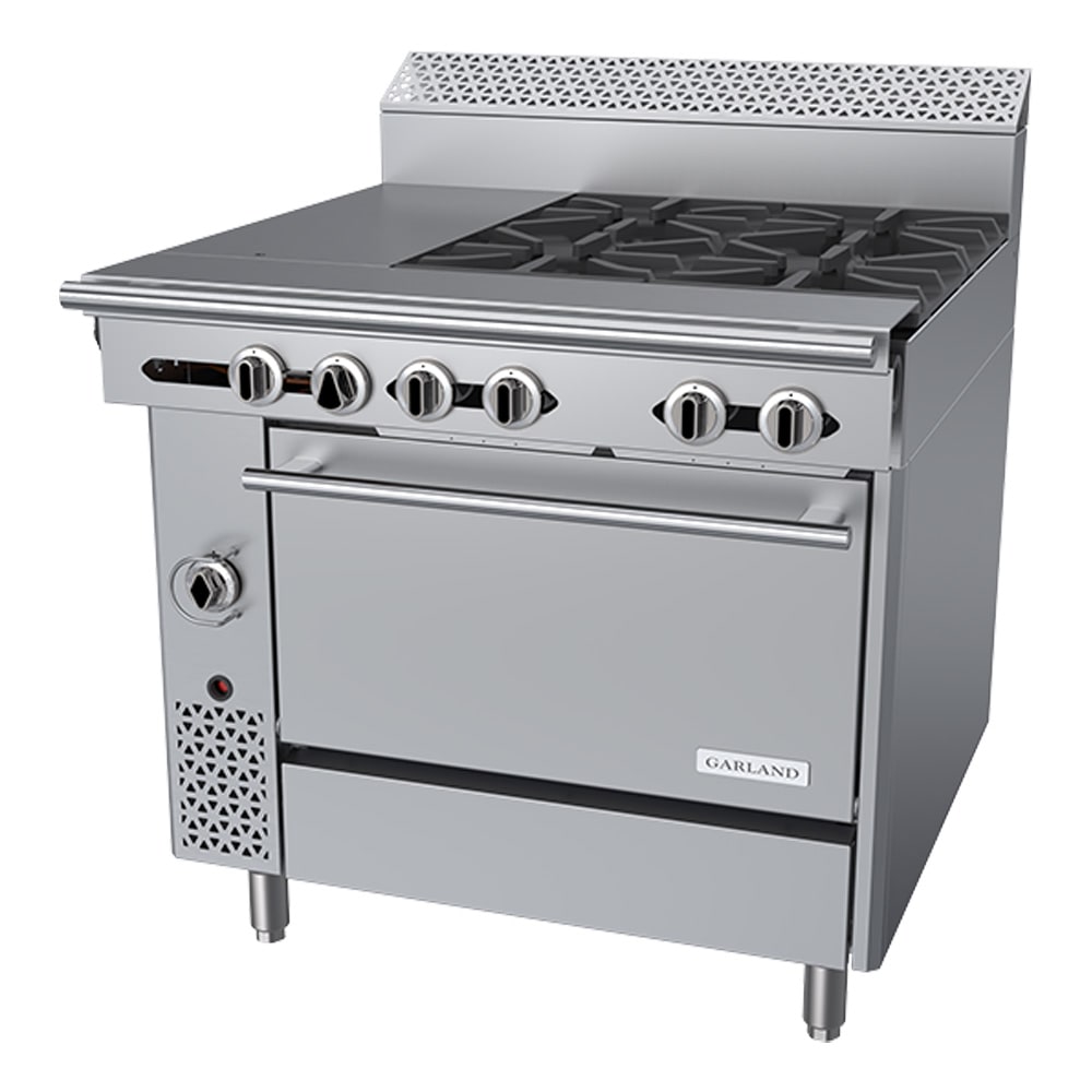 Garland C36-13R 36" 4 Burner Gas Range w/ Hot Top & Standard Oven, Natural Gas