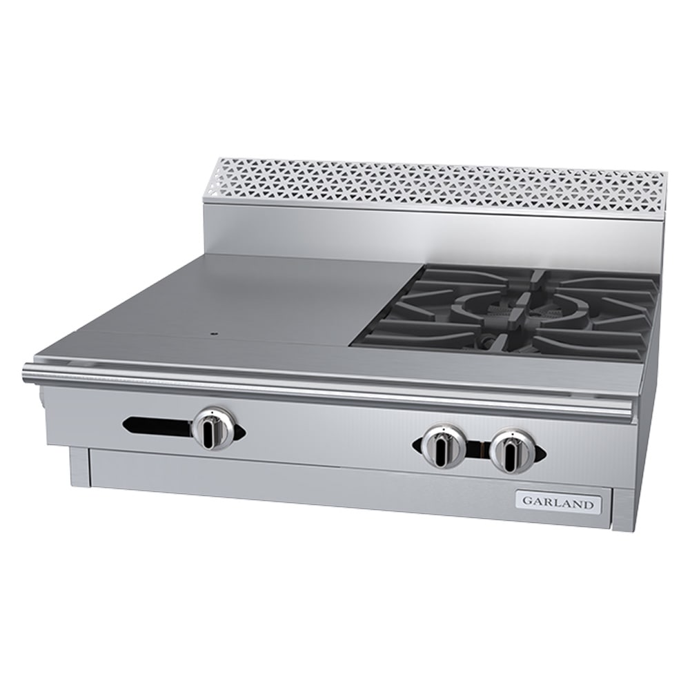 Garland C36-14M 36" 2 Burner Gas Range Top w/ (1) Hot Top - Modular, Liquid Propane