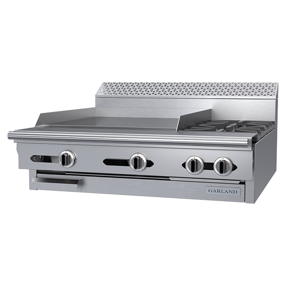 Garland C36-2-1M 36" 2 Burner Gas Range Top w/ Griddle - Modular, Natural Gas