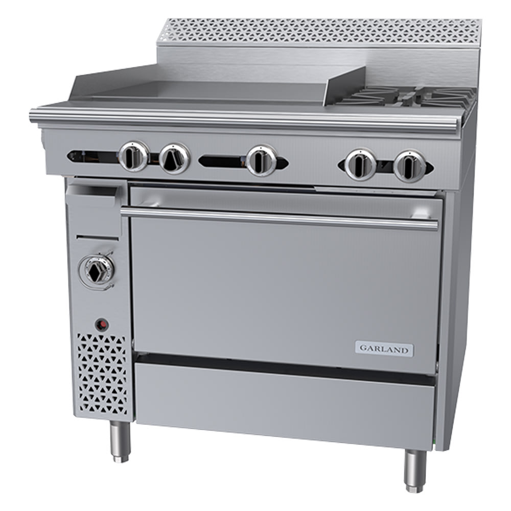 Garland C36-2-1R 36" 2 Burner Gas Range w/ Griddle & Standard Oven, Natural Gas