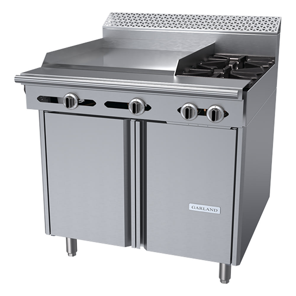 Garland C36-2-1S 36" 2 Burner Gas Range w/ Griddle & Storage Base, Natural Gas