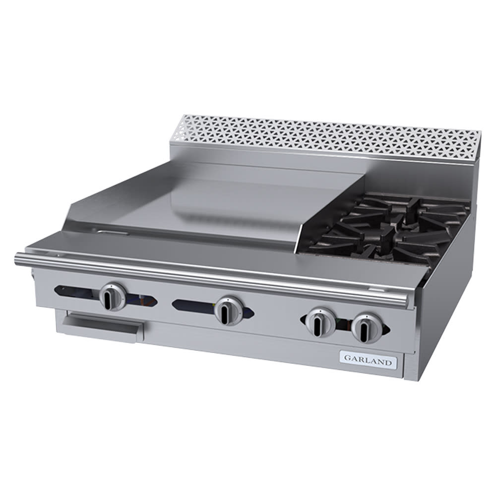 Garland C36-2M 36" 2 Burner Gas Range Top w/ Griddle - Modular, Liquid Propane