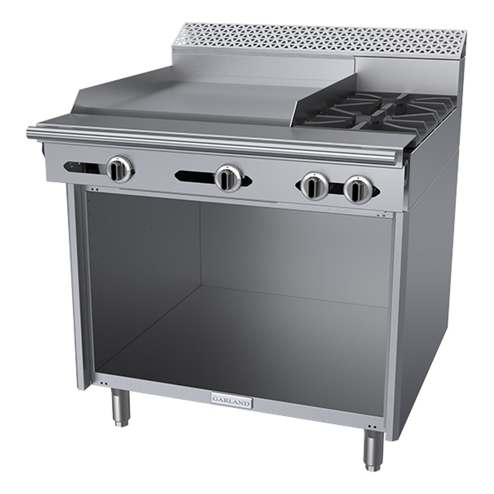 Garland C36-2S 36" 2 Burner Gas Range w/ Griddle & Storage Base, Natural Gas
