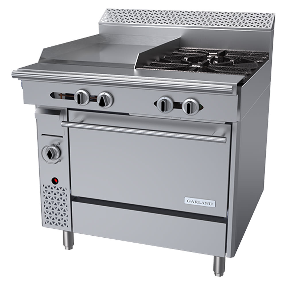 Garland C36-4-1C 36" 2 Burner Gas Range w/ Griddle & Convection Oven, Natural Gas