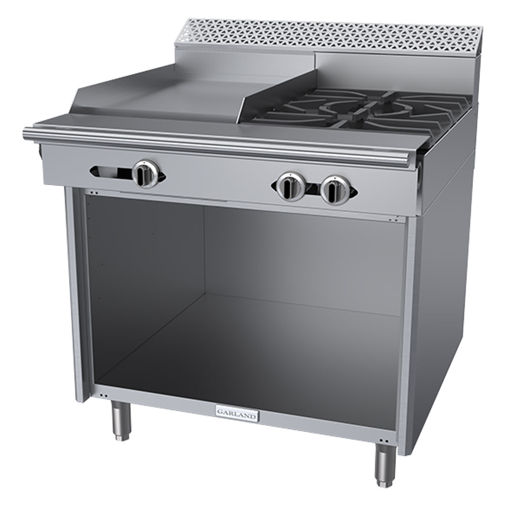 Garland C36-4-1S 36" 2 Burner Gas Range w/ Griddle & Storage Base, Liquid Propane