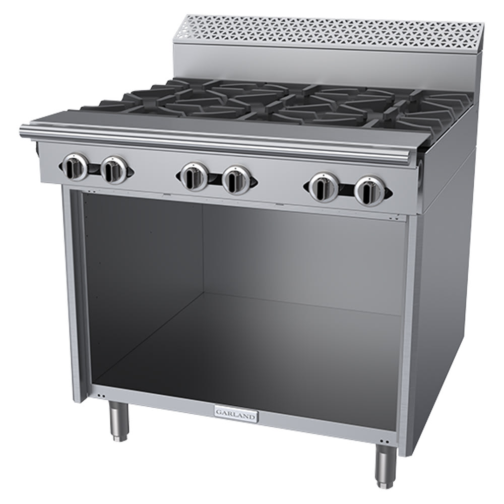 Garland C36-6S 36" 6 Burner Gas Range w/ Storage Base, Liquid Propane