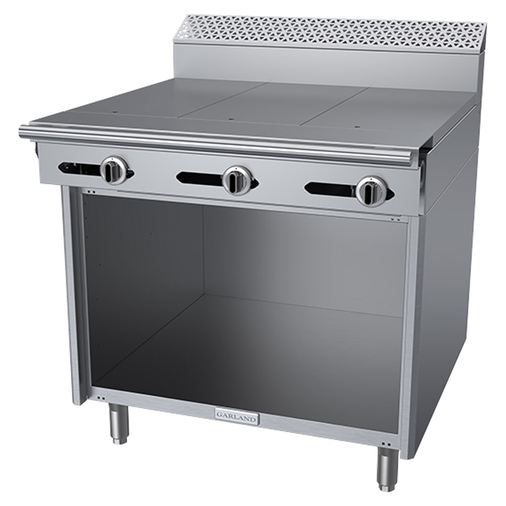 Garland C36-8S 36" Gas Range w/ (3) Hot Tops & Storage Base, Liquid Propane