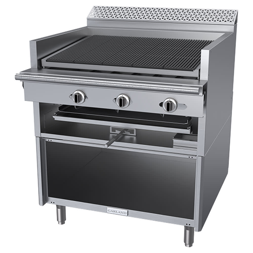 Garland C36-ABS 36" Gas Range w/ Charbroiler & Storage Base, Natural Gas