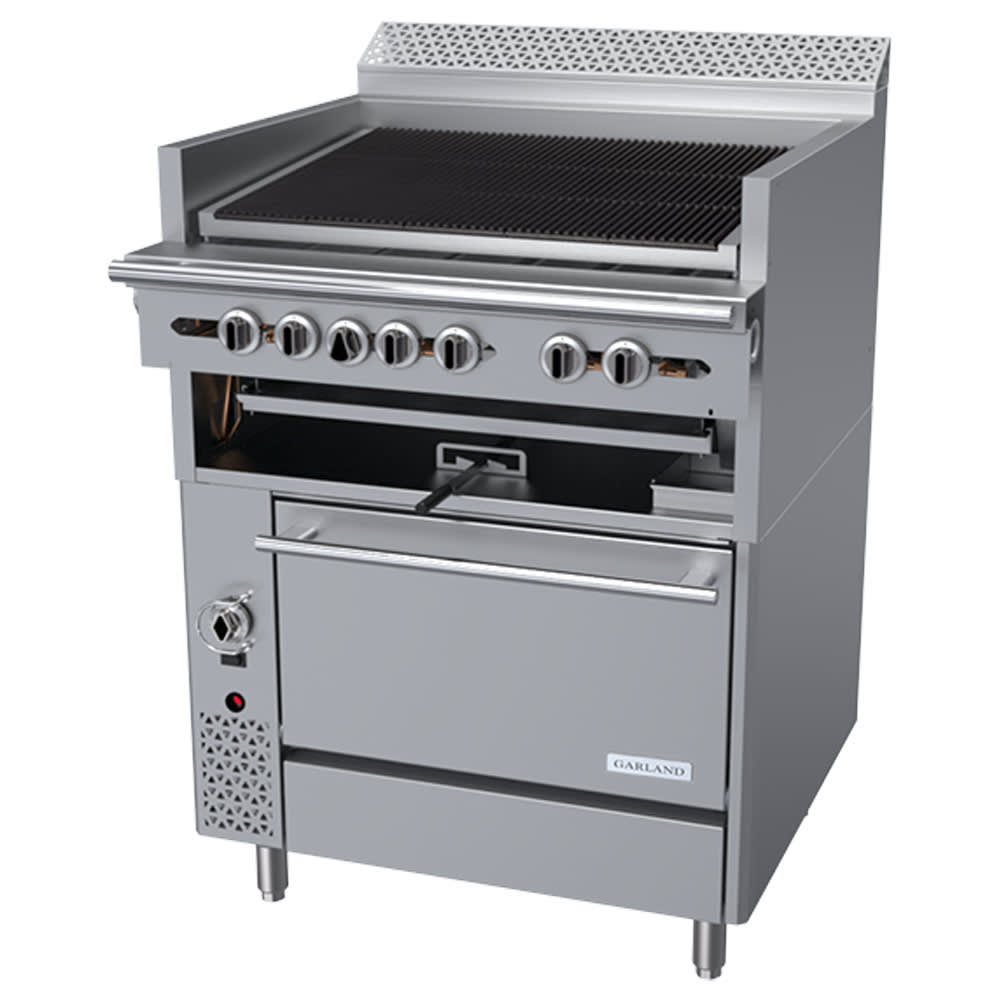 Garland C36-ARR 36" Gas Range w/ Charbroiler & Standard Oven, Natural Gas